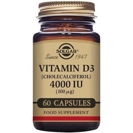Solgar - Vitamin D3 (Cholecalciferol) 4000 IU (100 mcg) 60 Vegetable Capsules