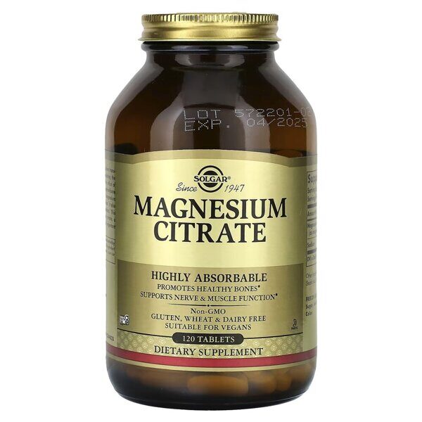 Solgar - Magnesium Citrate, 120 Tablets