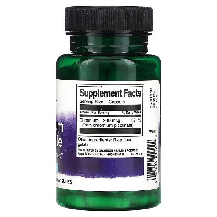 Chromium Picolinate 200 mcg 100 capsules