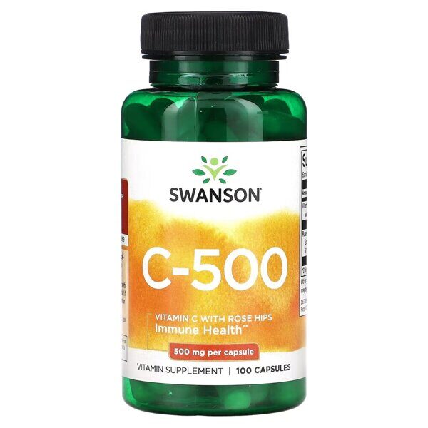 C-500 Vitamin C with Rose Hips 500 mg 100 capsules