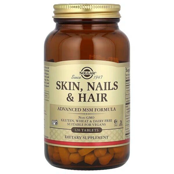 Solgar - Skin, Nails & Hair, Advanced MSM Formula, 120 Tablets